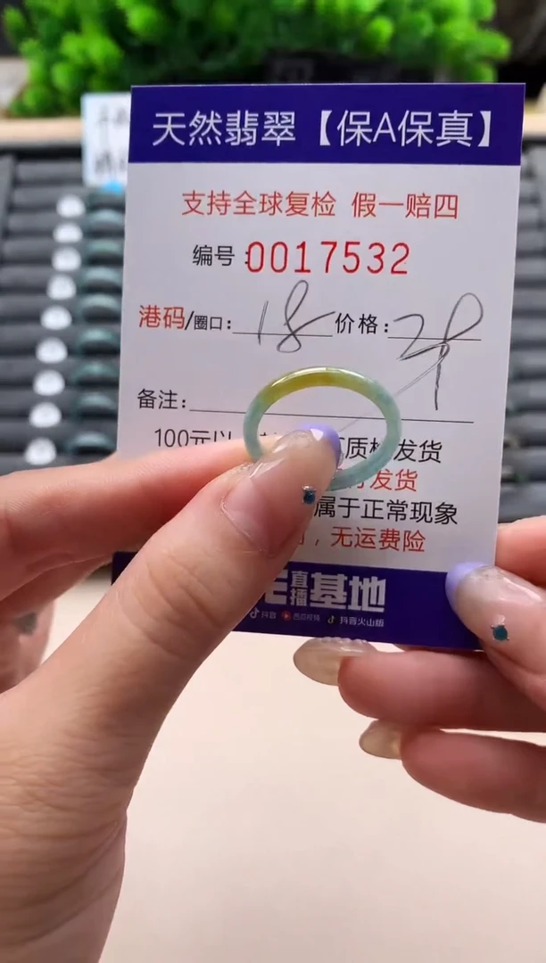 未镶嵌戒指翡翠天然  17532