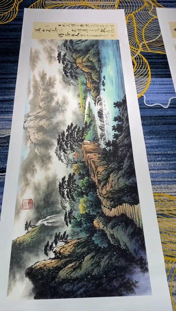 【闪购商品】国画张巨富  6尺横溪山飞瀑