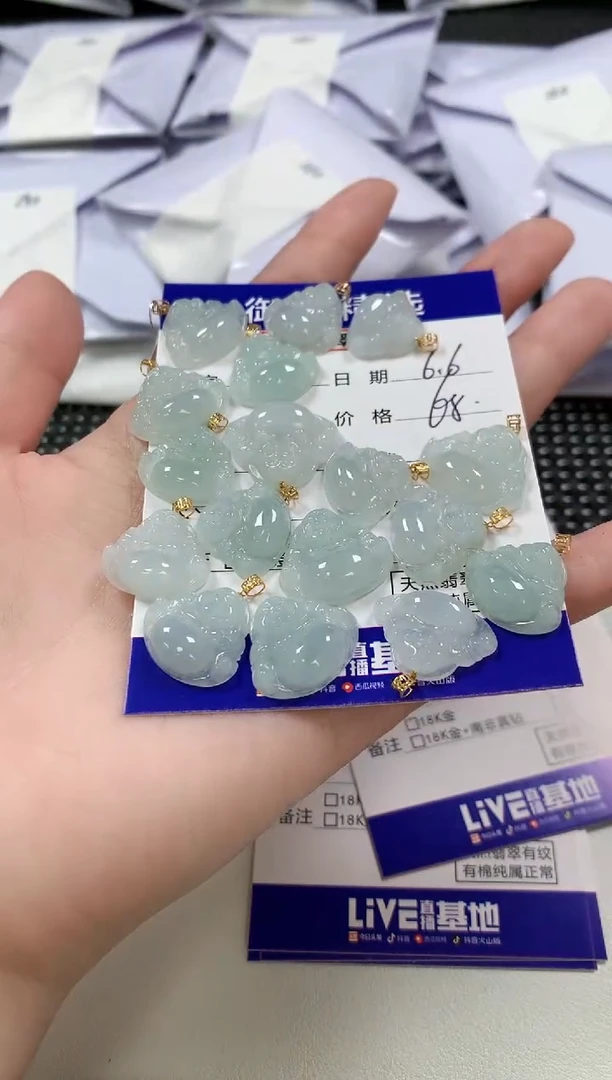 翡翠18K金镶嵌颈饰10多样性发货其一