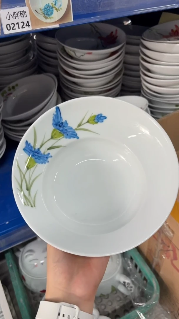 瓷片景德镇陶瓷食品级手绘釉中彩-海螺盘
