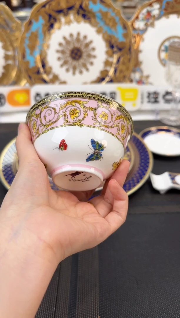瓷片4英寸奶茶碗 微瑕 6个