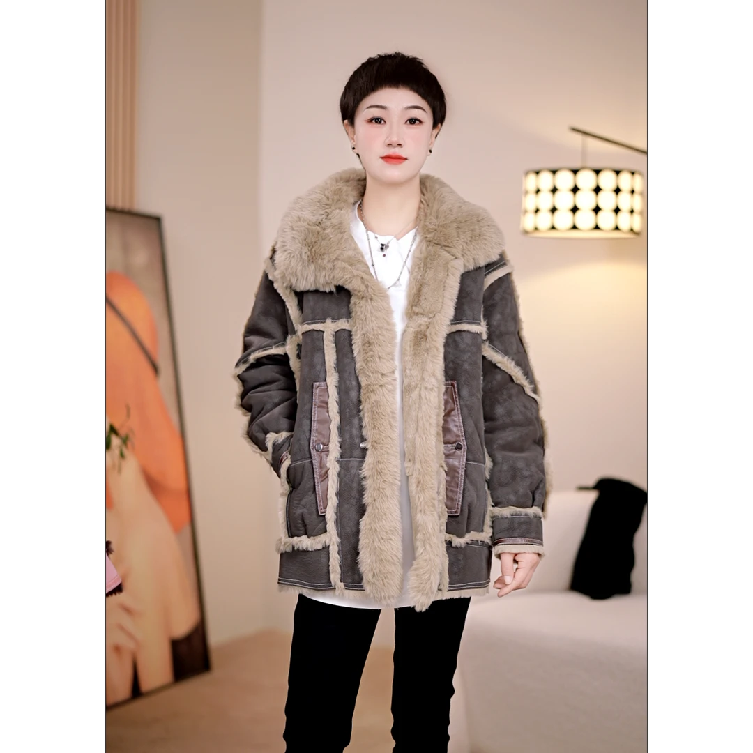 表姐新款24款时尚冬季气质优雅设计师版中长款外套女士秋冬轻奢