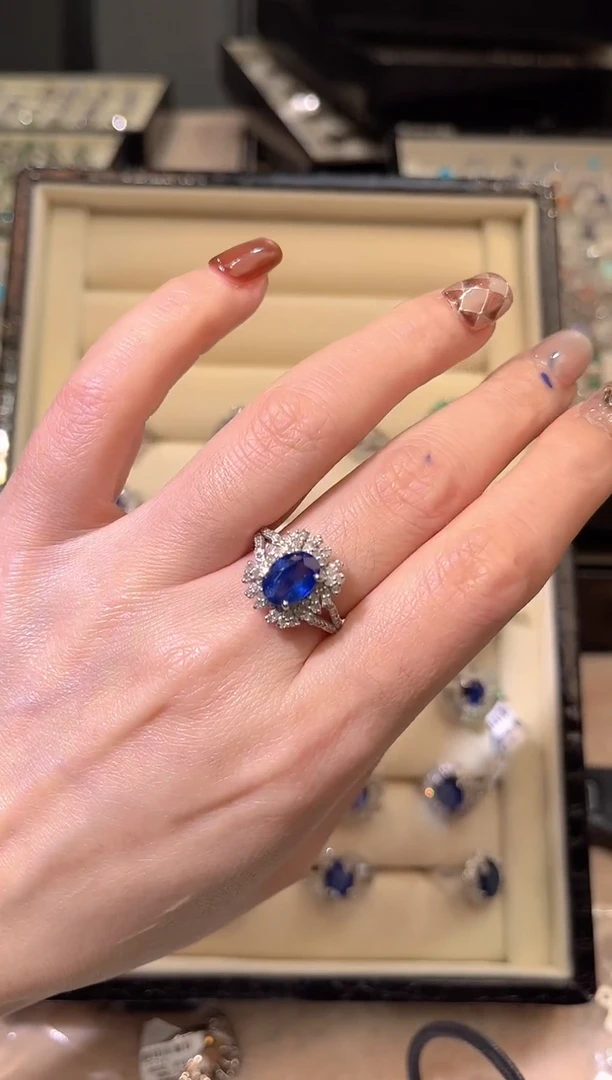 【闪购商品】定制蓝宝石戒指未镶嵌戒指