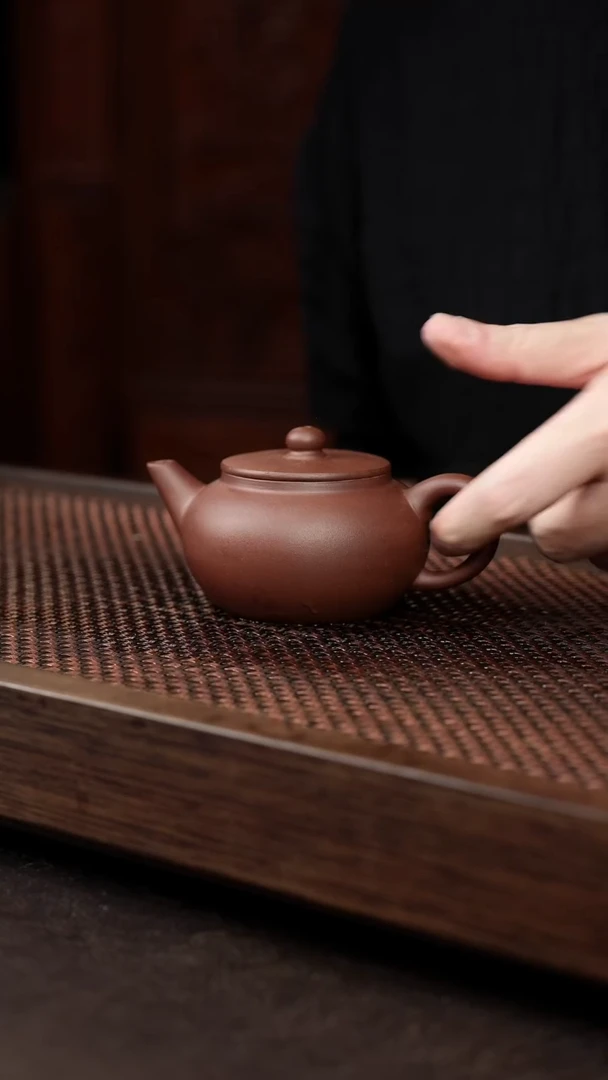 茶壶紫砂底槽清平盖水平