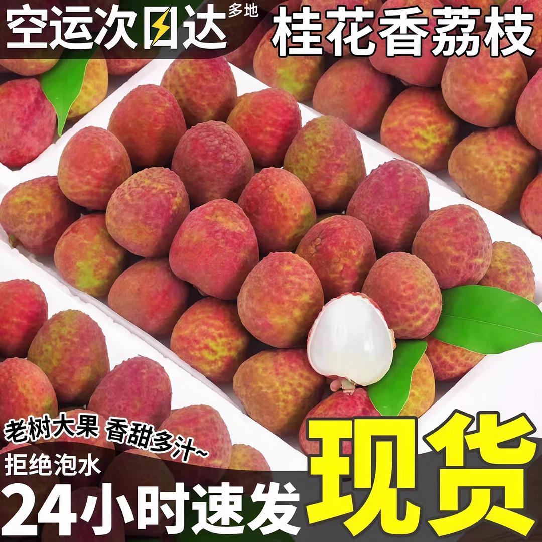 【顺丰京东空运礼盒装】海南桂花香荔枝老树果新鲜水果现摘现发