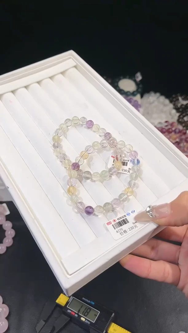 【闪购商品】水晶手链未镶嵌多样性发一五行8mm