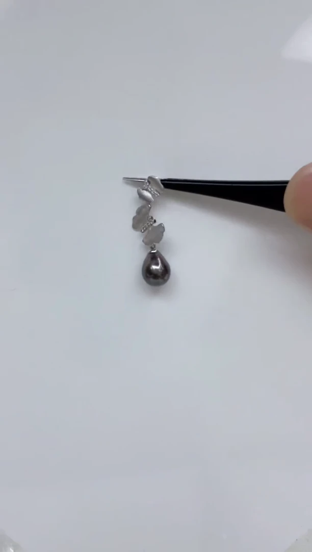 银S925镶嵌海水珍珠颈饰海水珍珠吊坠