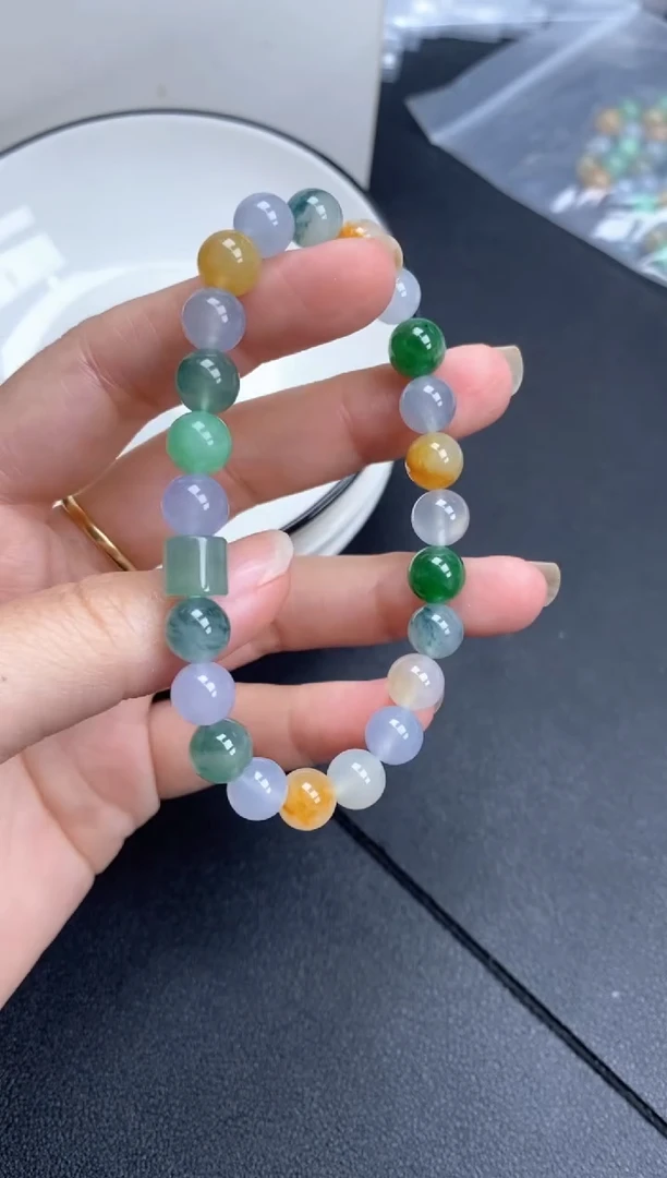 颈饰未镶嵌翡翠蓝****1雪欣散珠定制diy