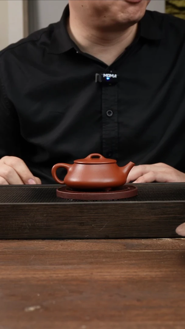茶杯紫砂笑***活朱泥光明石瓢      130CC