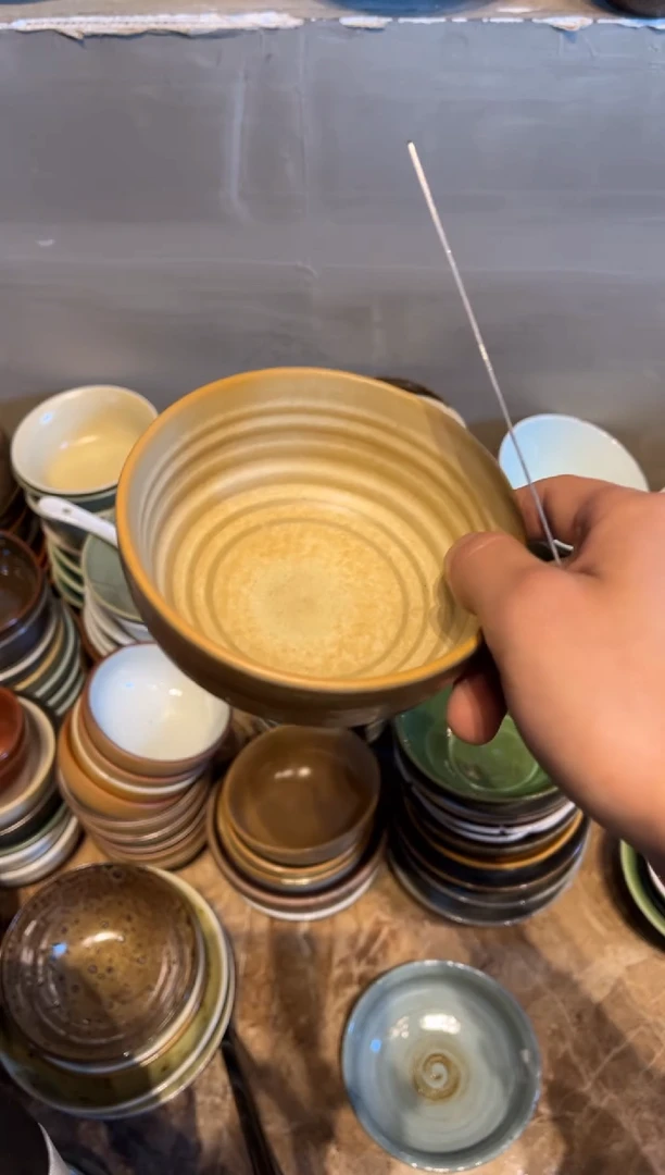 【闪购商品】瓷片838  复古黄小碗1个