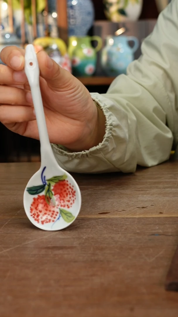 瓷片【简家甄选】景德镇设计师釉下手绘陶瓷餐具