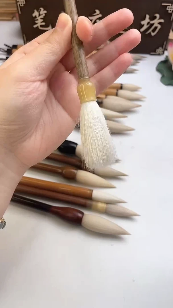 出锋5.0口径1.0老羊毫绿檀杆1只