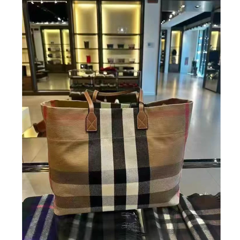 【小包快跑】BBR格子大托特包 单肩手提女包时尚百搭