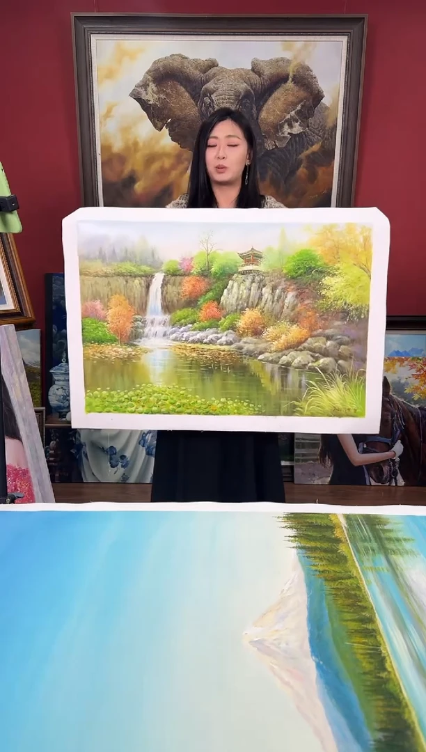 油画【66号】约90*60cm丨朝鲜原创纯手绘孤品油画丨顺丰包邮
