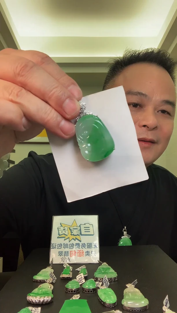 颈饰银S925镶嵌翡翠翡翠