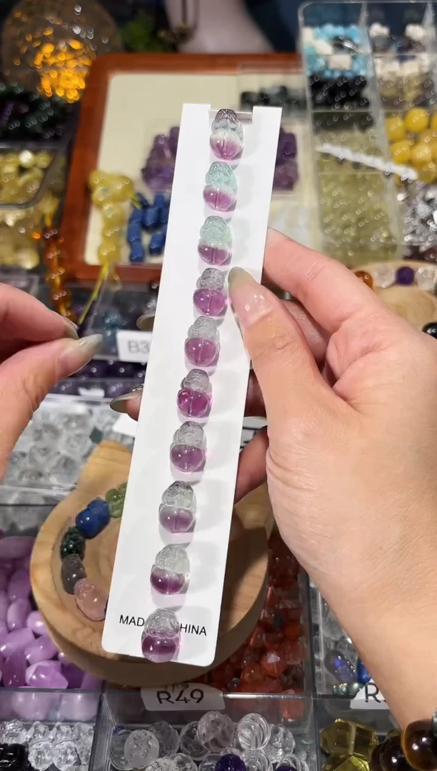 【闪购商品】萤石手串未镶嵌渐变紫萤石一个宽10