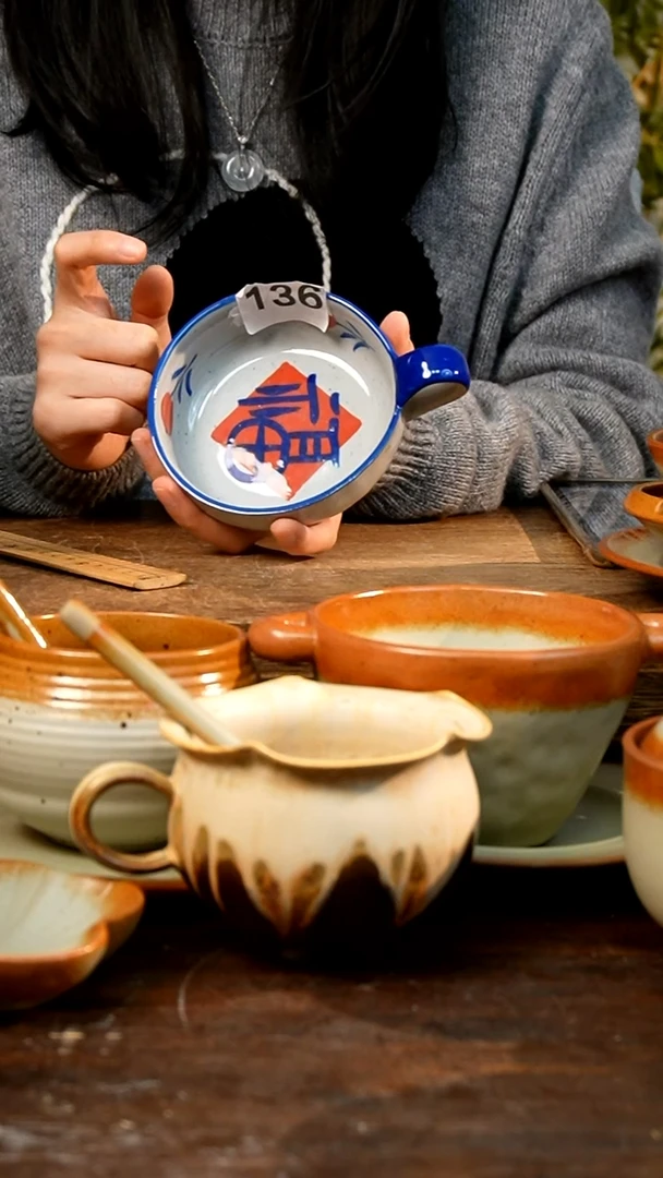 盘高颜值粗陶餐具限时抢购