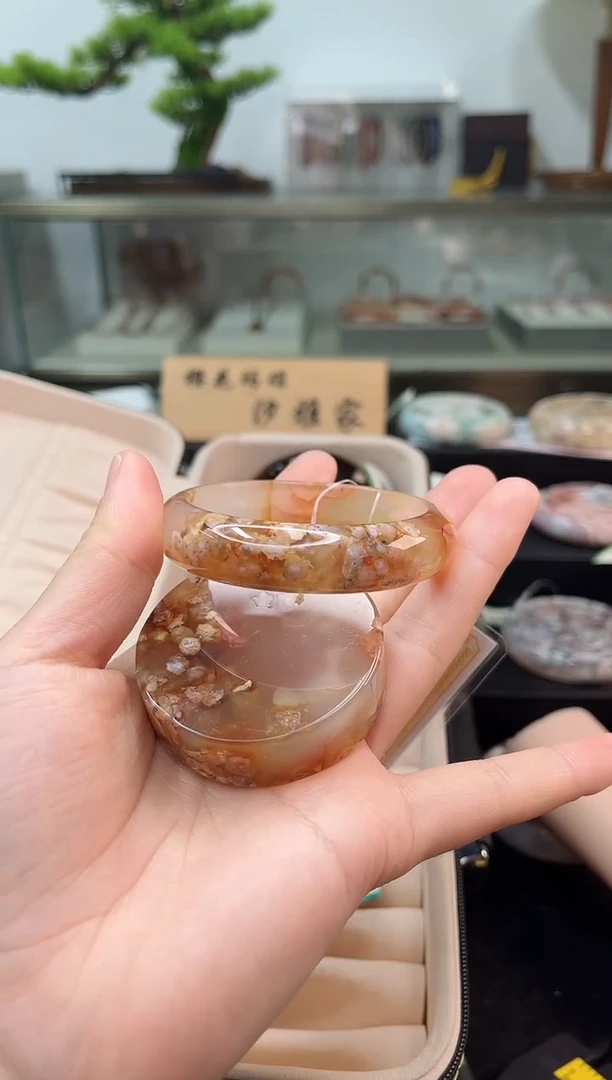 未镶嵌手镯石英质玉54圈口（赠品镯心）S9780