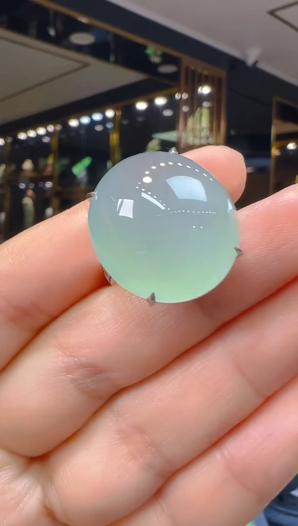 翡翠戒指18K金镶嵌155