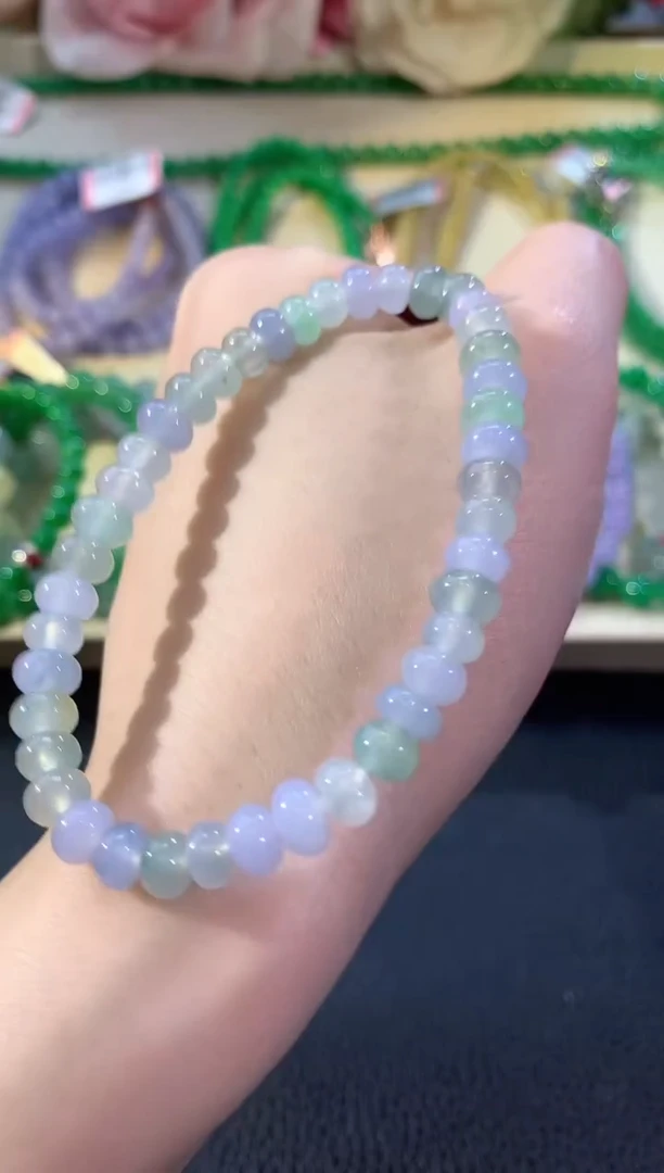 未镶嵌手串翡翠冬日珠宝E86紫货有色差