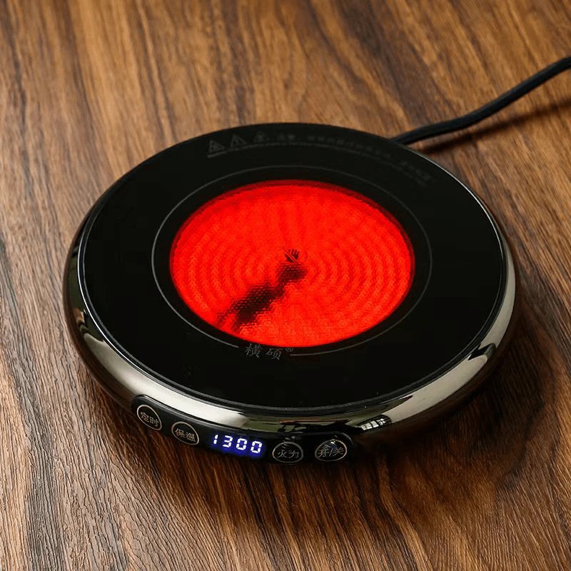 超薄电陶炉1300W两年质保换新智能金属茶炉保温定时耐热煮茶器