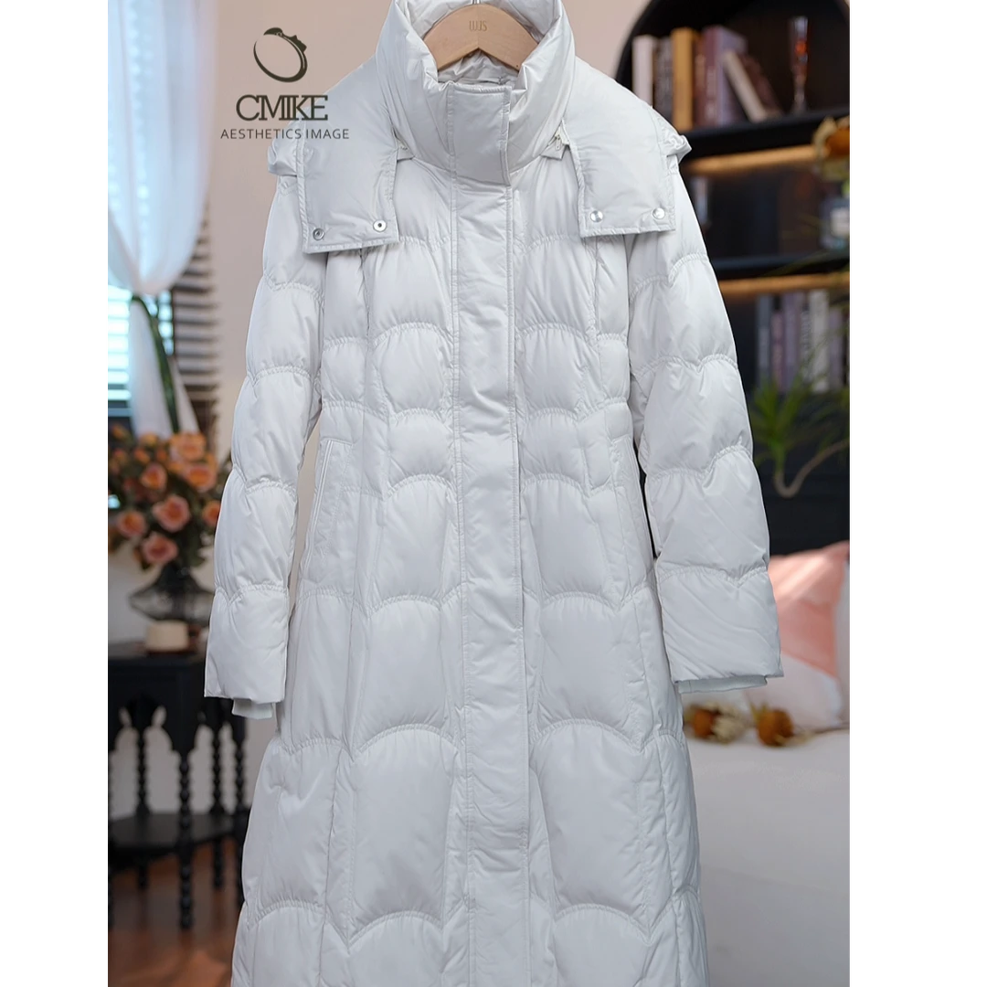 【蜜客严选】时尚冬季加厚保暖修身女款鹅绒羽绒服2501Y000029