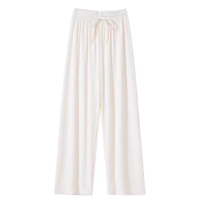 冰丝垂感阔腿裤女高腰直筒夏季薄款休闲百搭显瘦拖地裤