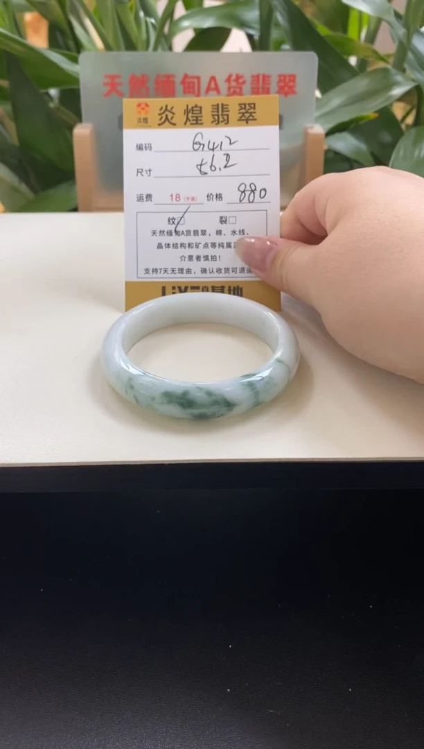 未镶嵌手镯翡翠圈口55.6编码g412