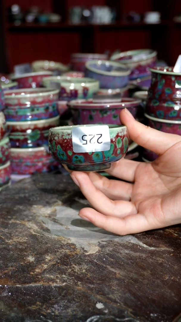 摆件精品窑变钧瓷茶器