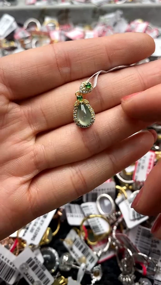 【闪购商品】翡翠戒指银S925镶嵌33333333   3