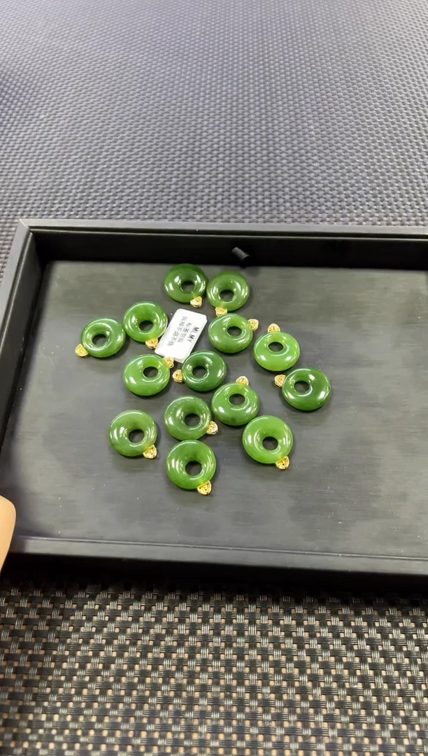 和田玉18K金镶嵌颈饰（多样性发一件）2968