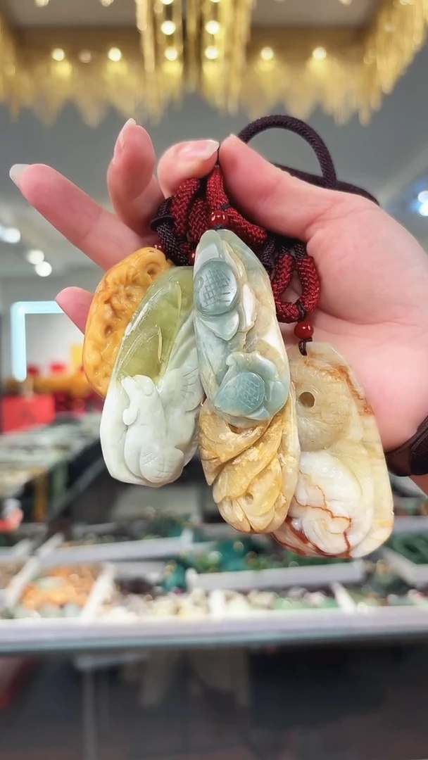 未镶嵌岫玉戒指吊坠多样式发货只发一个