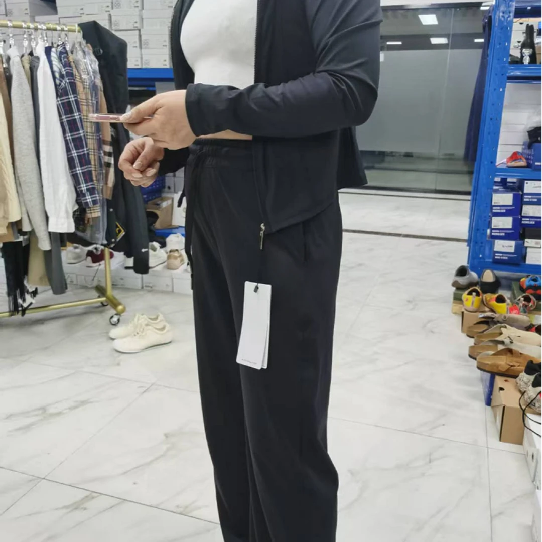 简约秋季女运动休闲高腰运动套装系带百搭时尚透气