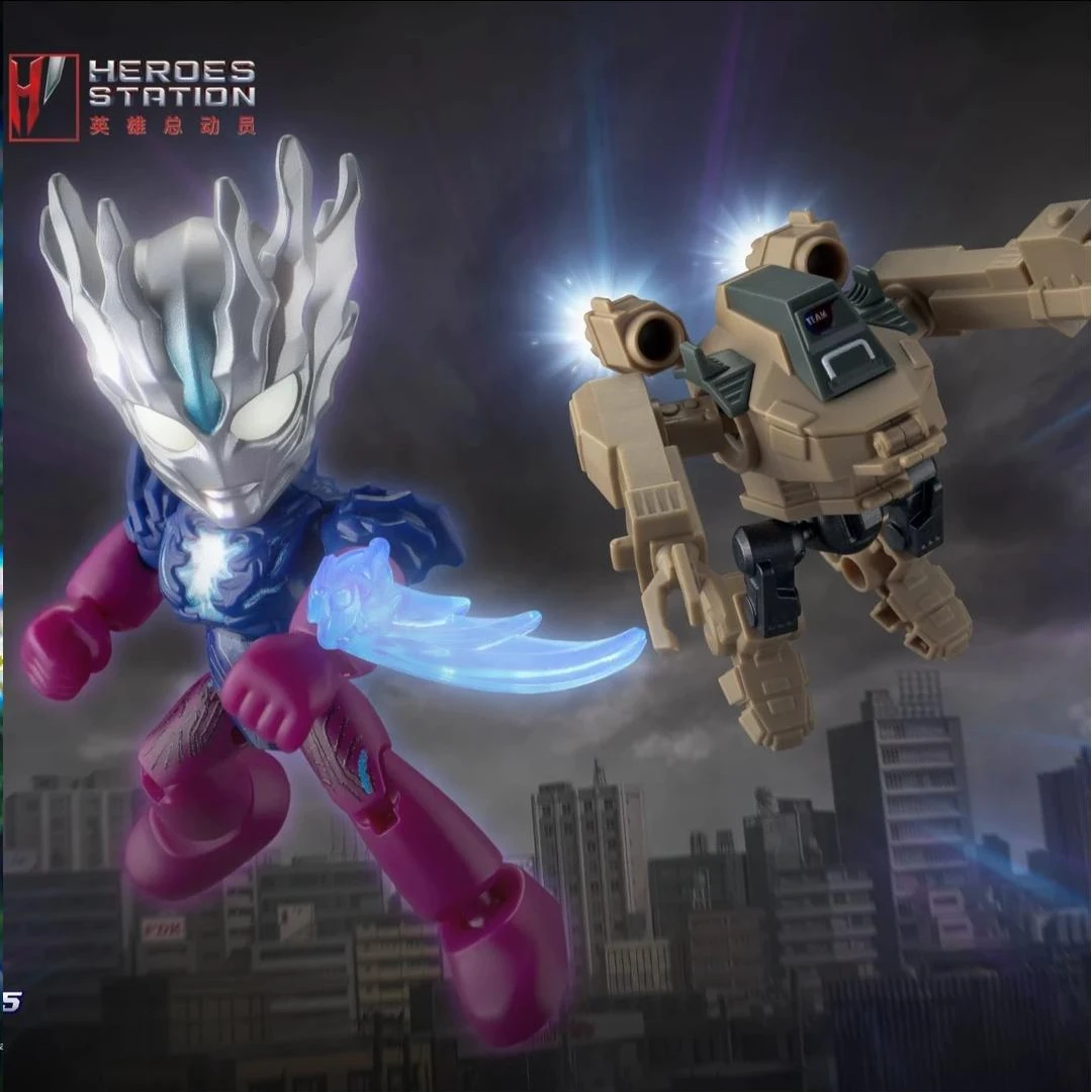 （许愿）英雄总动员星辰版第2弹奥特曼假面骑士积木人拼装玩具