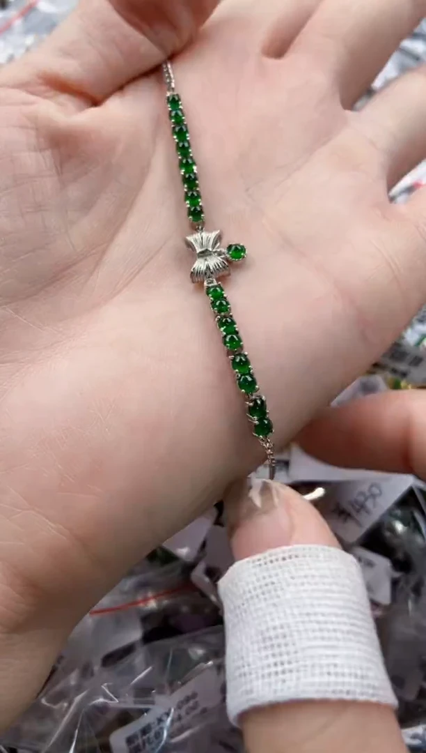 银S925镶嵌戒指翡翠111   3