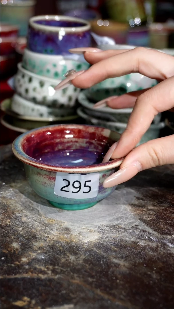 摆件精品窑变钧瓷茶器