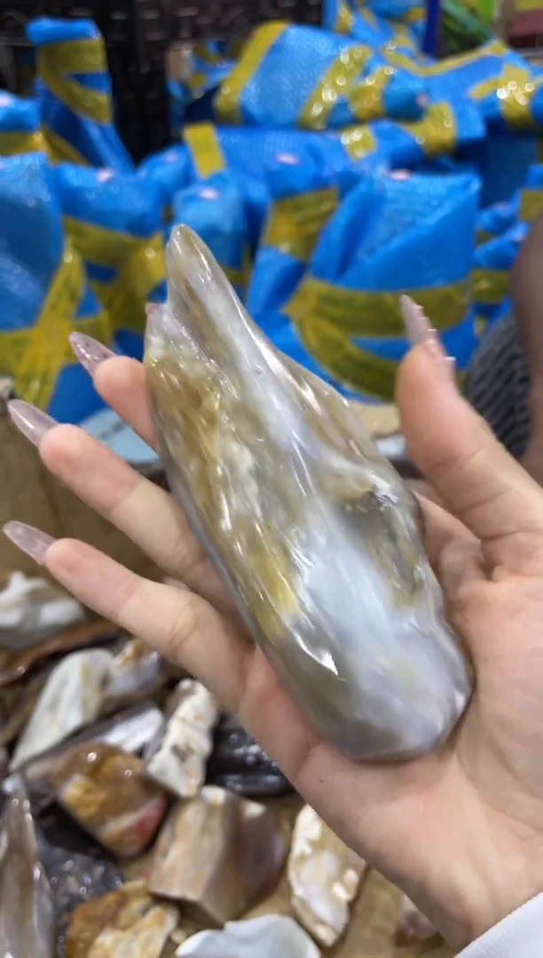 未镶嵌摆件硅化玉2