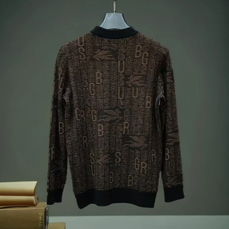 【羊毛衫8815】24男士欧货品牌原单轻商务简约百搭秋冬长袖羊毛衫