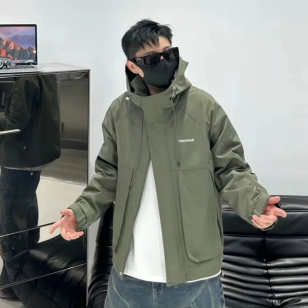 8806绿G-休闲透气春秋冲锋衣夹克百搭外套