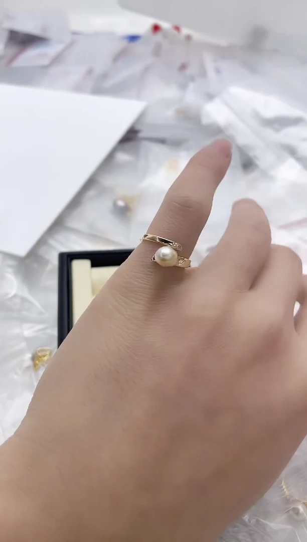 【闪购商品】海水珍珠戒指银S925镶嵌海水珍珠戒指