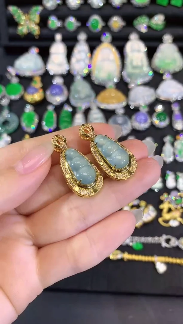 吊坠(不含链)未镶嵌翡翠2-豆子（多样性发货一件（不含链和扣