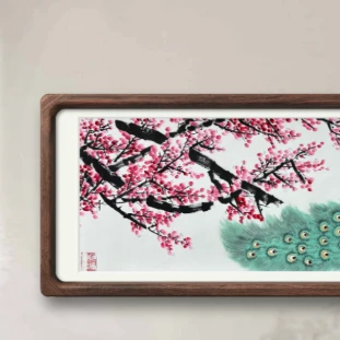 释隆一手绘作品《迎春图》180*70cm