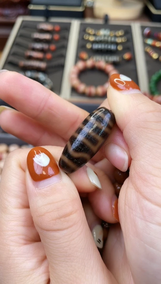 未镶嵌单珠玛瑙/玉髓仙****长精品曲贡黑金手工息增怀单珠