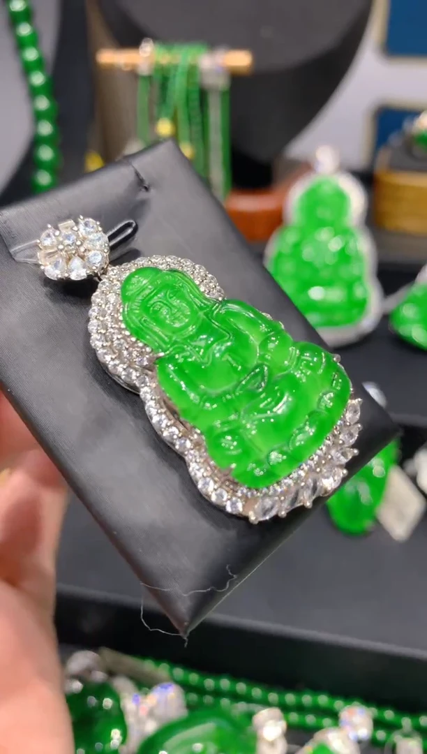 颈饰银S925镶嵌翡翠23一季