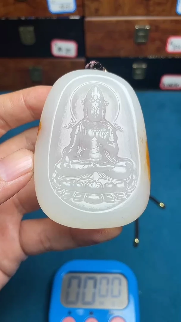 和田玉未镶嵌挂件过*风和田玉