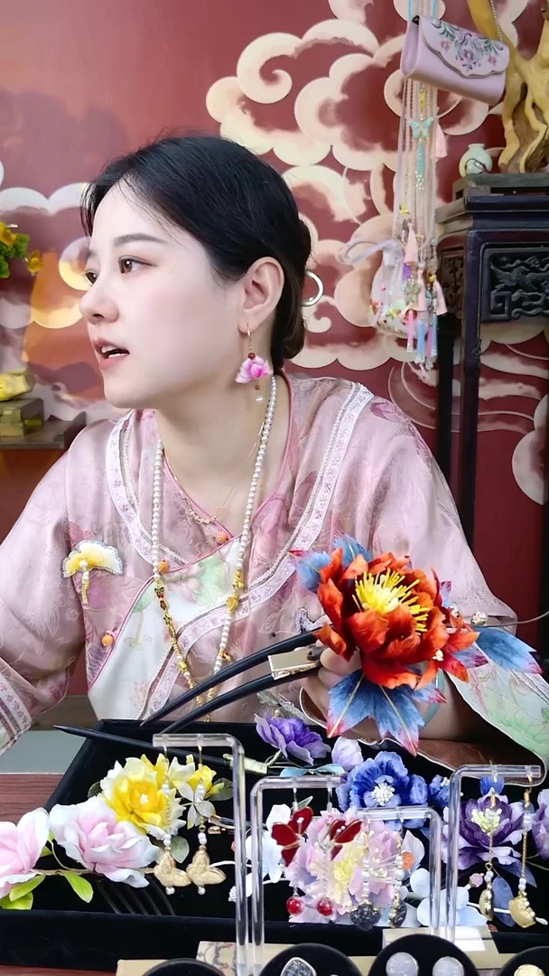纯铜合金琉璃非遗绒花001