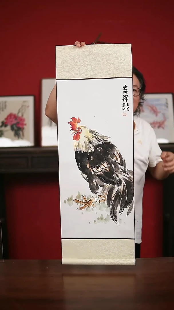 国画手写手绘-32*95卷轴