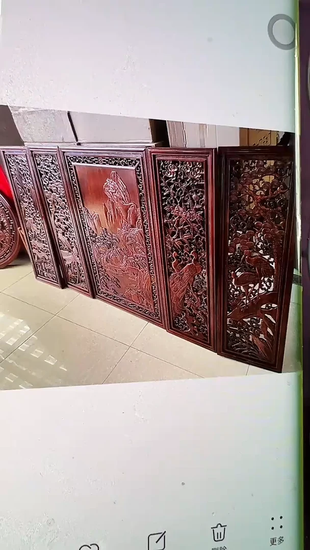 香樟木木雕款120×40春夏秋冬 120×80 福字【复古色】