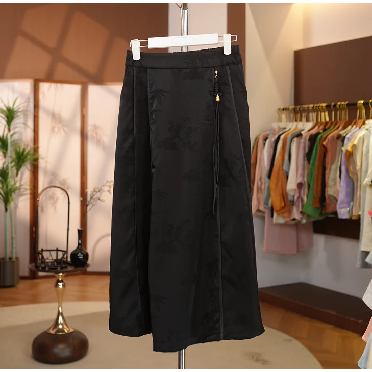 【听竹雨】新中式国风印花百搭女款听竹雨半身裙