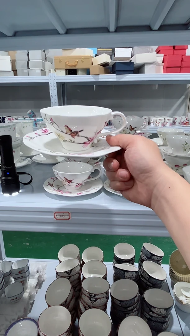 瓷片日用陶瓷（简装）咖啡杯一套